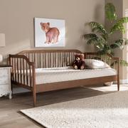 Baxton Studio Parson Classic Mid-Century Walnut Brown Finished Wood Twin Size Daybed 194-11516-ZORO